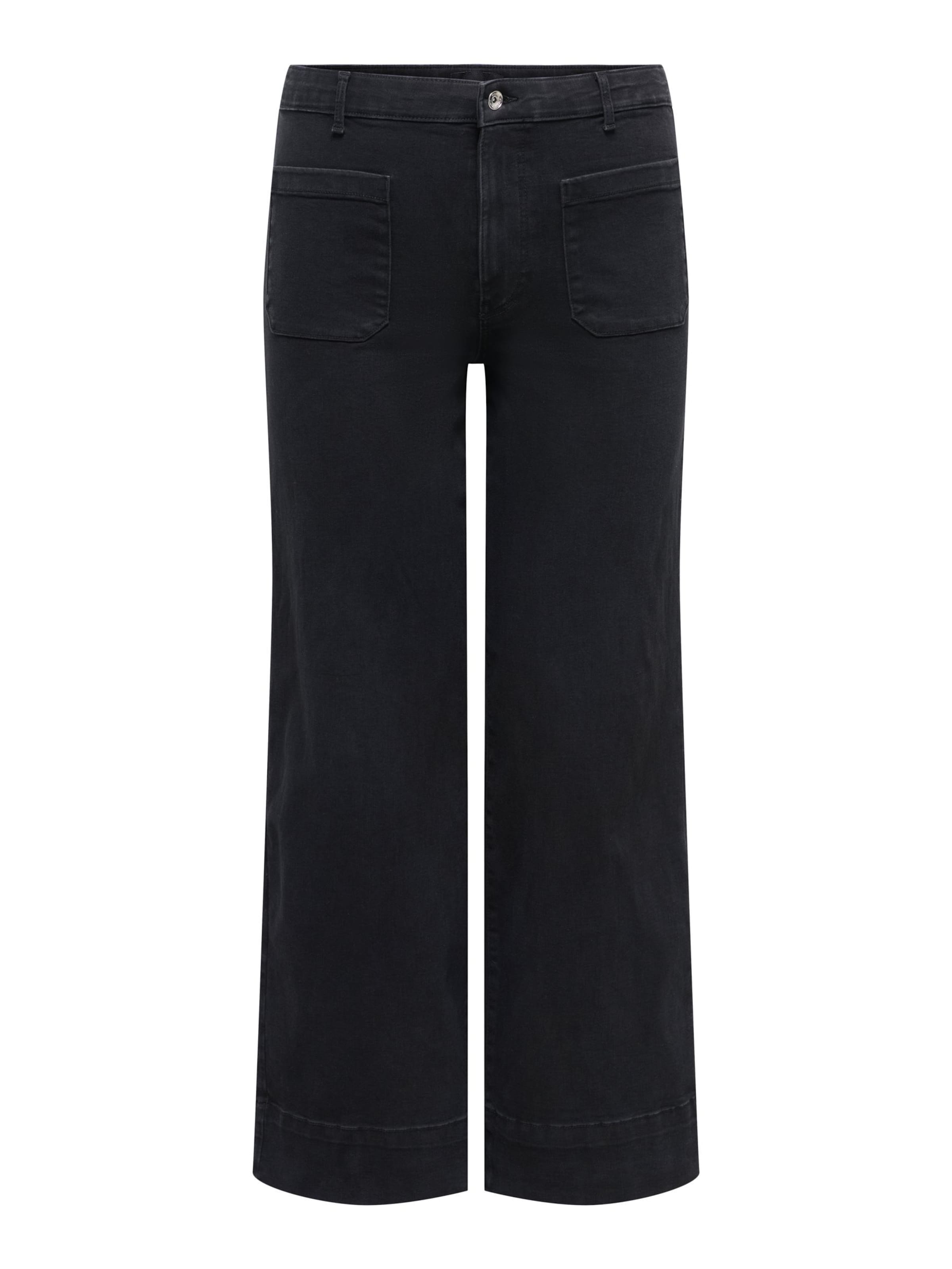 ONLY Carmakoma Regular Jeans in Zwart: voorkant
