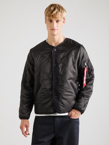 ALPHA INDUSTRIES Демисезонная куртка в Черный: спереди