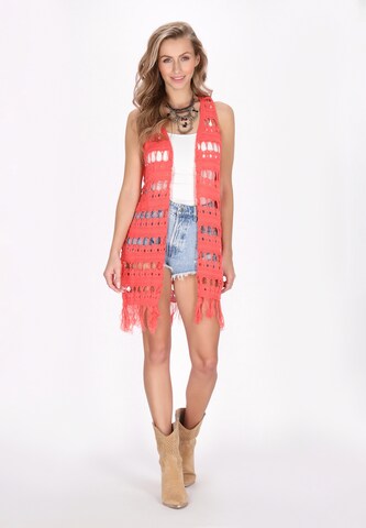 IZIA Knitted vest in Orange