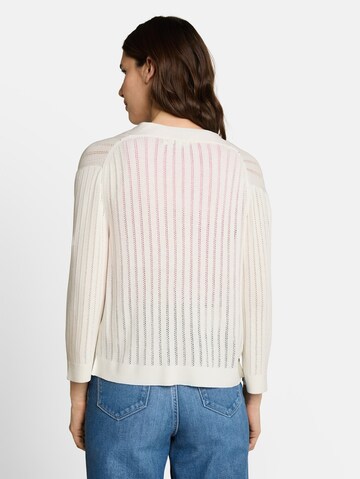 TOM TAILOR Knit cardigan in White