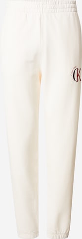 Calvin Klein JeansTapered Hlače - bijela boja: prednji dio