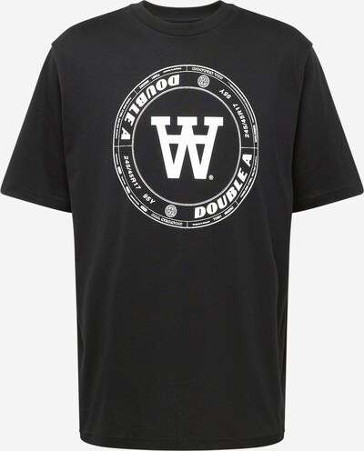 WOOD WOOD Shirt 'Tirewall' in de kleur Zwart / Wit, Productweergave