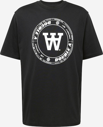 WOOD WOOD - Camiseta 'Tirewall' en negro: frente