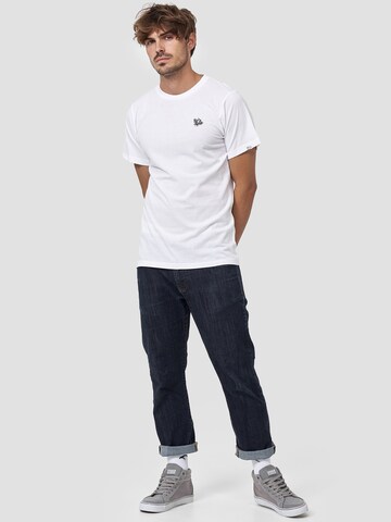 T-Shirt 'Fliege' Mikon en blanc