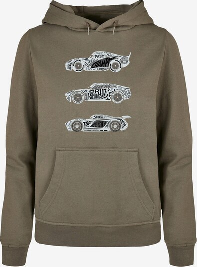 ABSOLUTE CULT Sweatshirt 'Cars - Text Racers' in grau / oliv / schwarz / weiß, Produktansicht