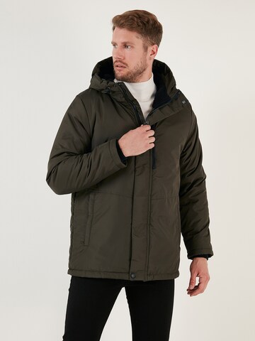 Buratti Between-Season Jacket in Green: front