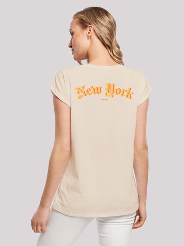T-shirt 'New York' F4NT4STIC en beige : devant