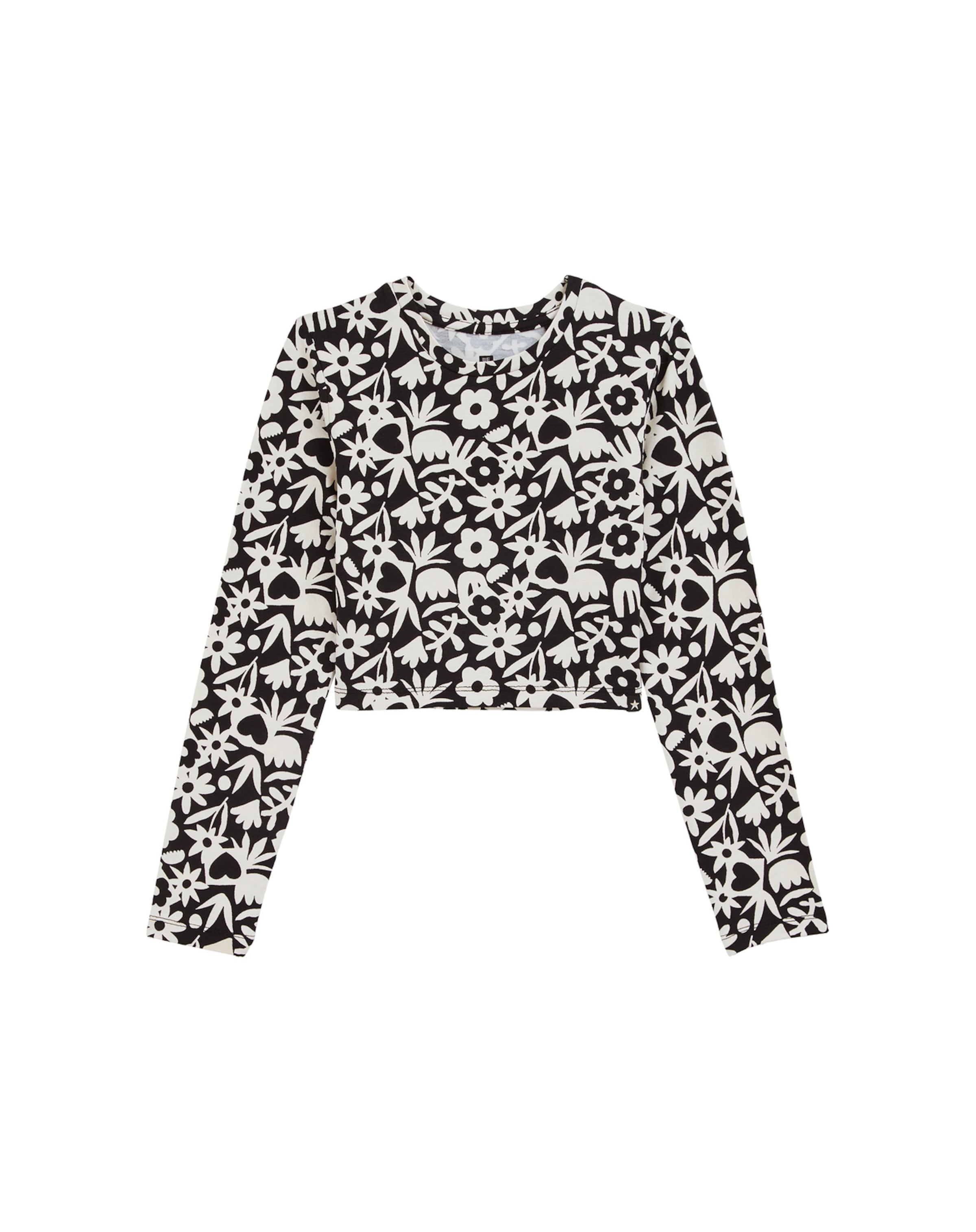 WE Fashion Тениска в черно: отпред