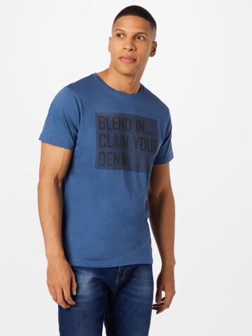 BLEND Shirt 'TEE' in Blauw: voorkant