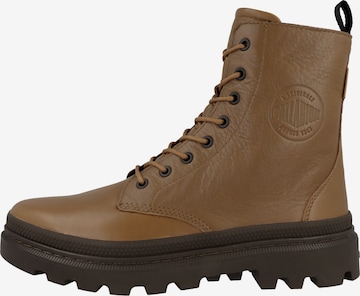Palladium Lace-Up Boots in Brown