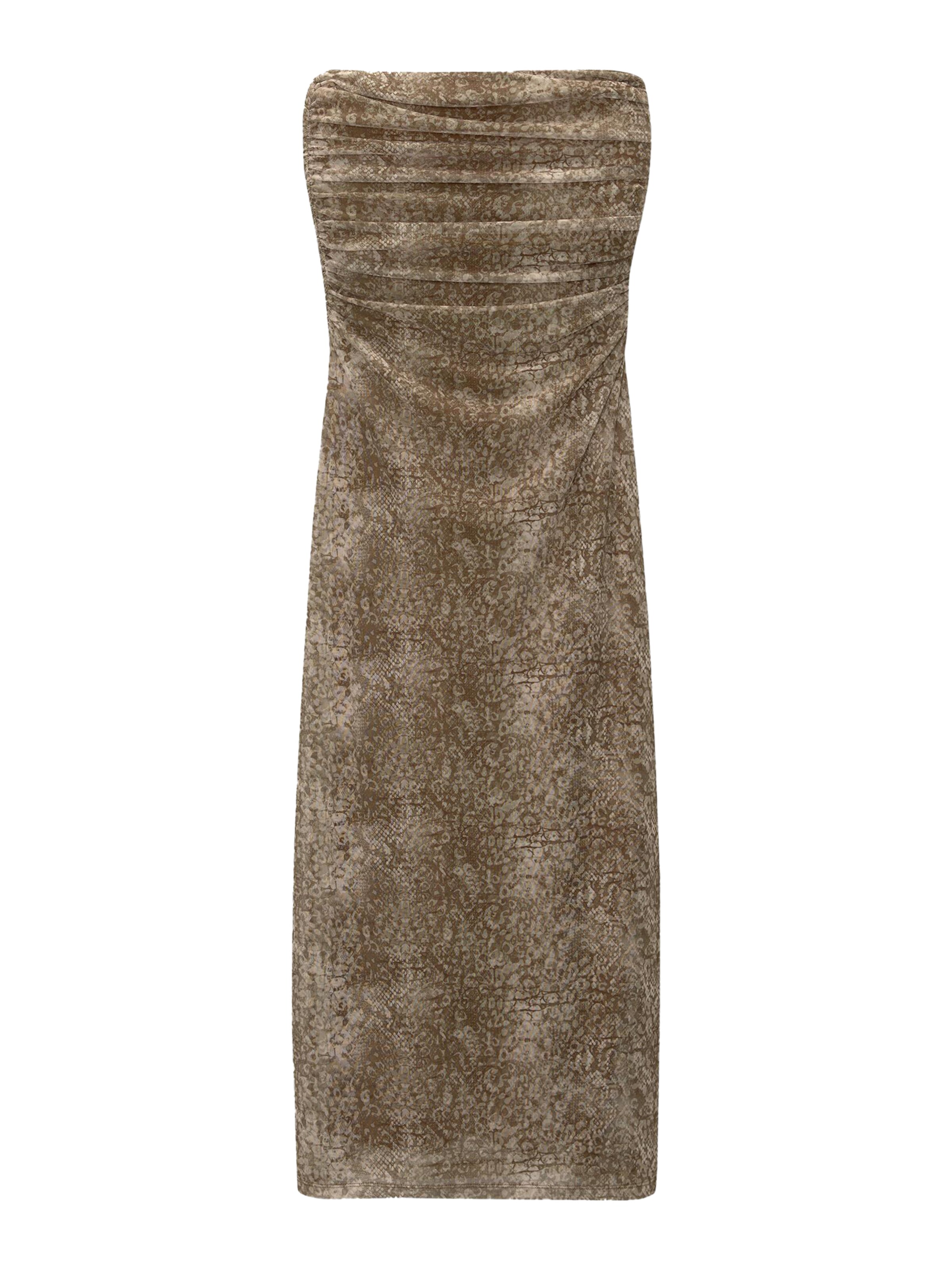 Pull&Bear Лятна рокля в кафяво: отпред