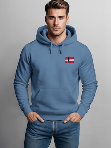 Neverless Sweatshirt 'Norwegen' in Blau