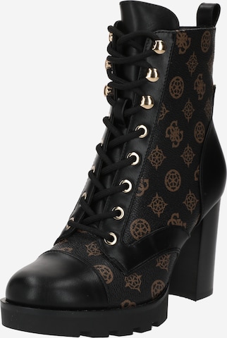 GUESS Lace-Up Ankle Boots 'Neady' in Brown: front