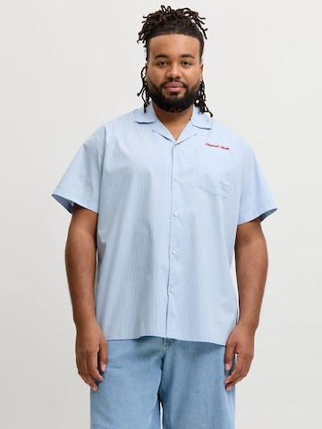 JACK & JONES Regular fit Button Up Shirt in Blue: front