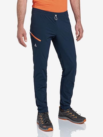 Schöffel Slimfit Outdoorbroek 'Hestad' in Blauw: voorkant