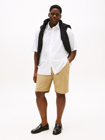 Tommy Hilfiger Big & Tall Regular fit Button Up Shirt 'FLEX' in White