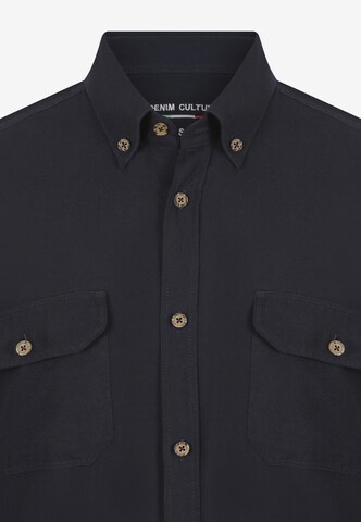 DENIM CULTURE Regular fit Button Up Shirt 'Darell' in Blue
