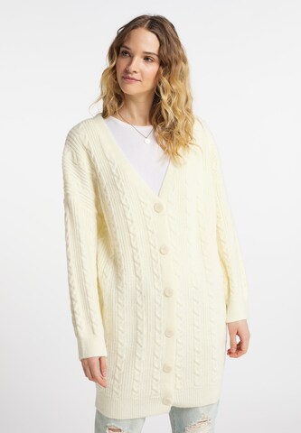 Cardigan DreiMaster Vintage en blanc : devant