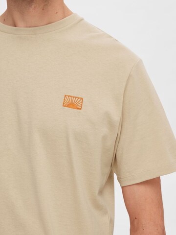 T-Shirt SELECTED HOMME en beige