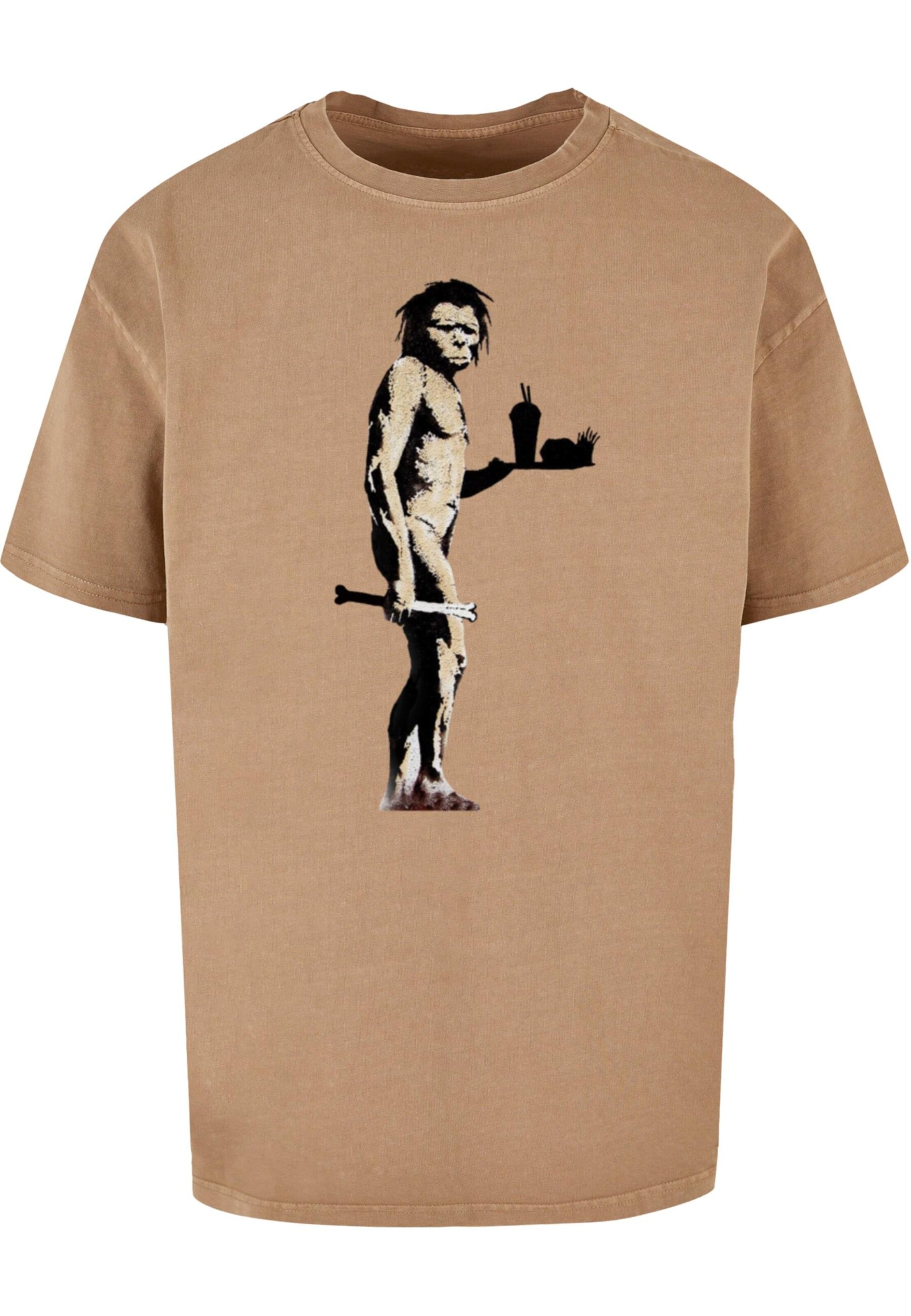 T-Shirt 'Brandalised - Fast Food Apeman' Merchcode en marron : devant
