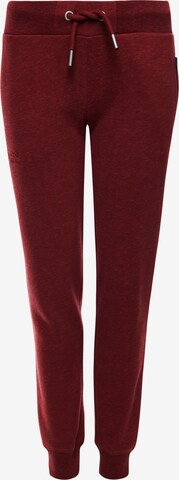 Superdry Tapered Pants in Red: front