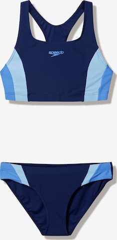 SPEEDO Bustier Sportbikini in Blau: Vorderseite