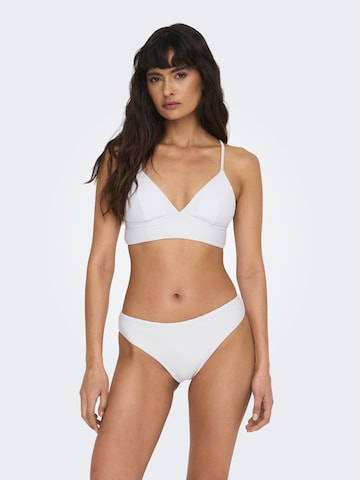 ONLY Triangle Bikini in White: front