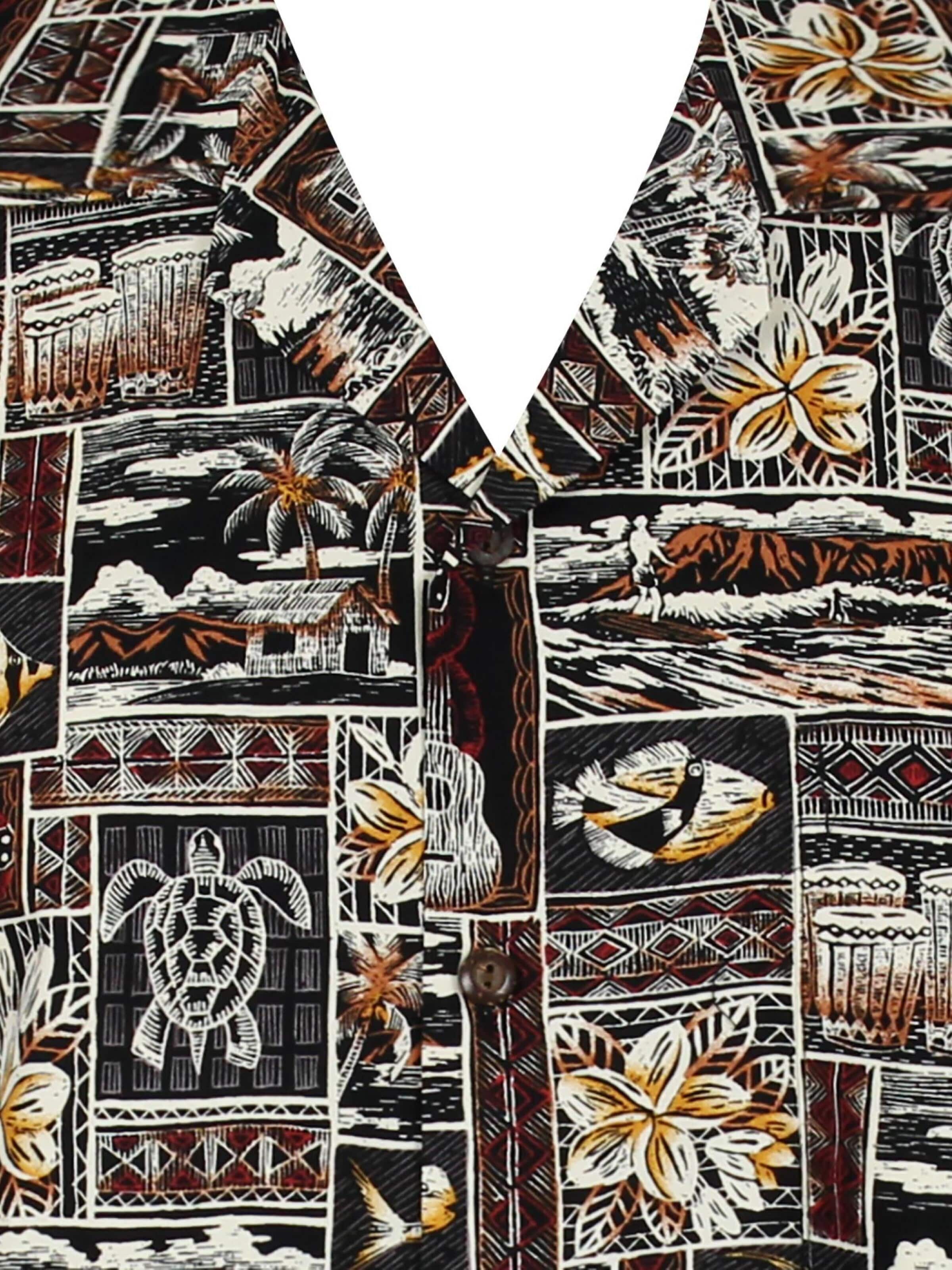 Coupe regular Chemise 'Puzzle' Pacific Legend en marron
