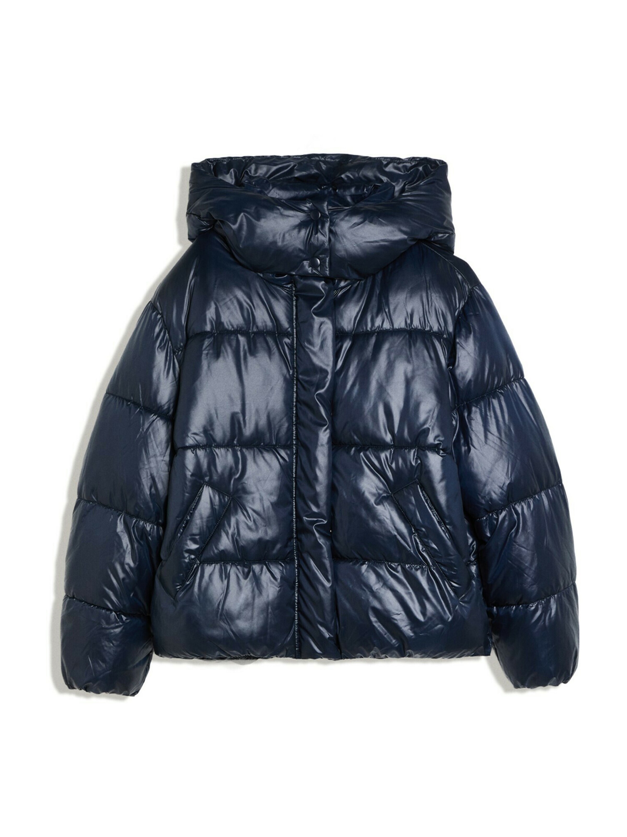 Bershka Winter Jacket in Blue: front