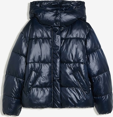 Bershka Winter Jacket in Blue: front