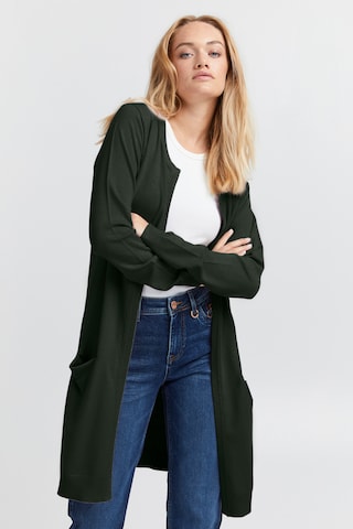 PULZ Jeans Knit Cardigan 'Sara' in Green: front