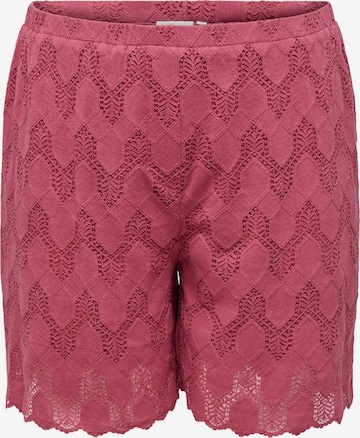 ONLY Carmakoma Regular Broek in Rood: voorkant