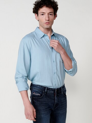 KOROSHI Regular fit Overhemd in Blauw