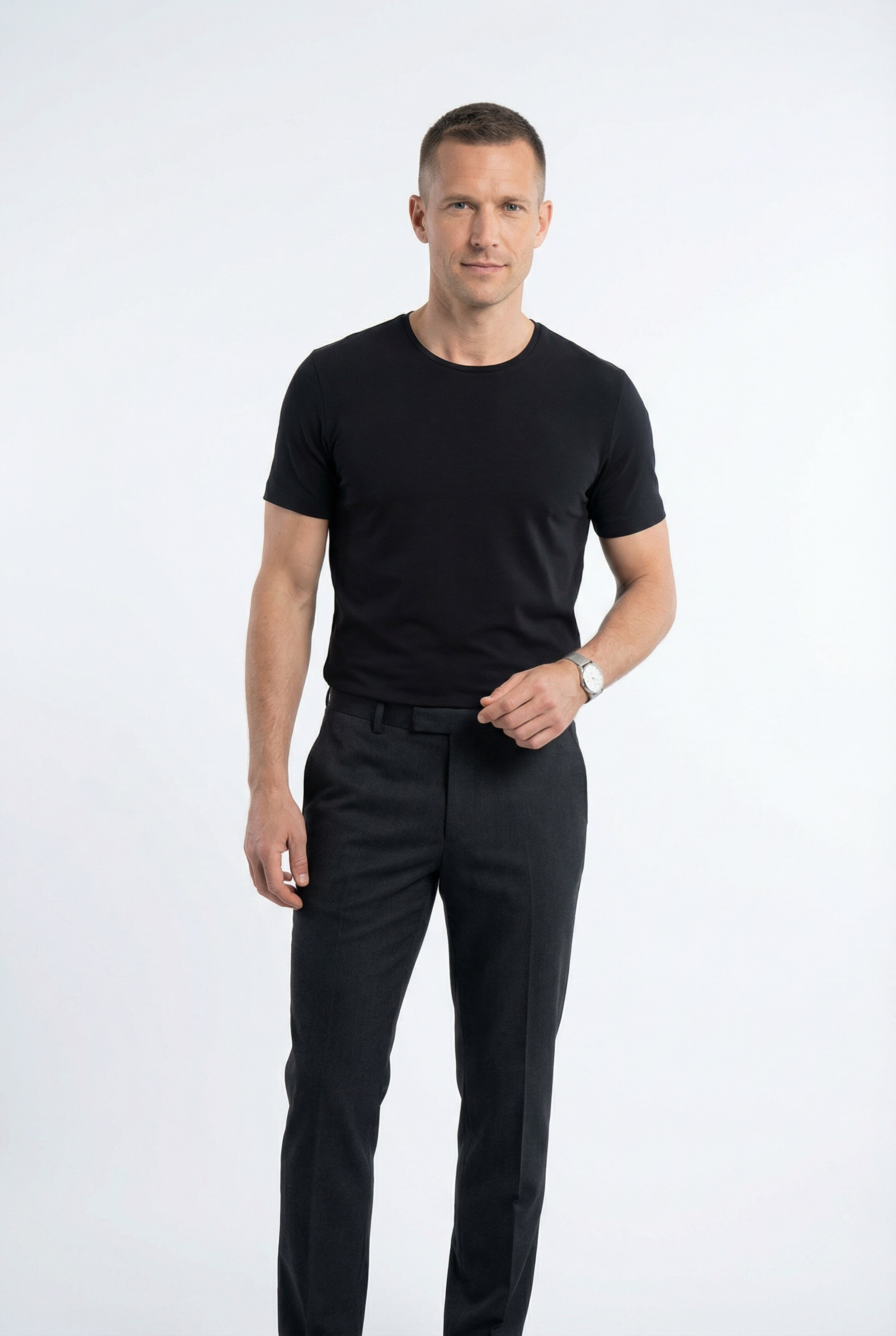 OLYMP T-Shirt in Schwarz: Vorderseite