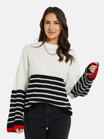 Threadbare Sweater 'Citrine' in White: front
