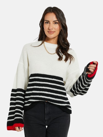 Threadbare Sweater 'Citrine' in White: front