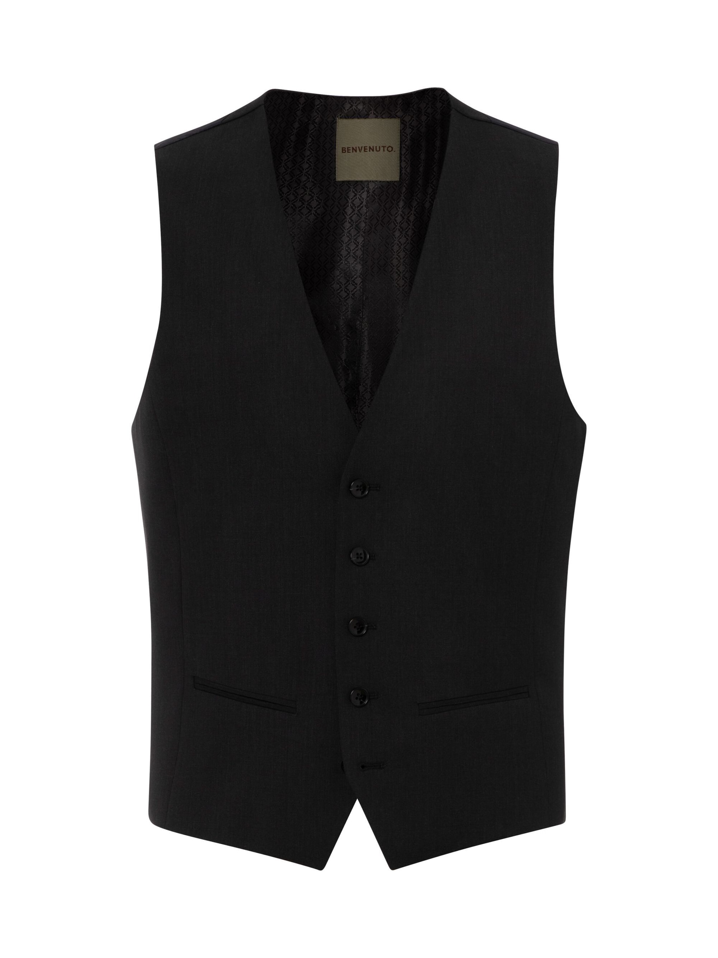BENVENUTO Weste 'Enzo' in Schwarz: Vorderseite