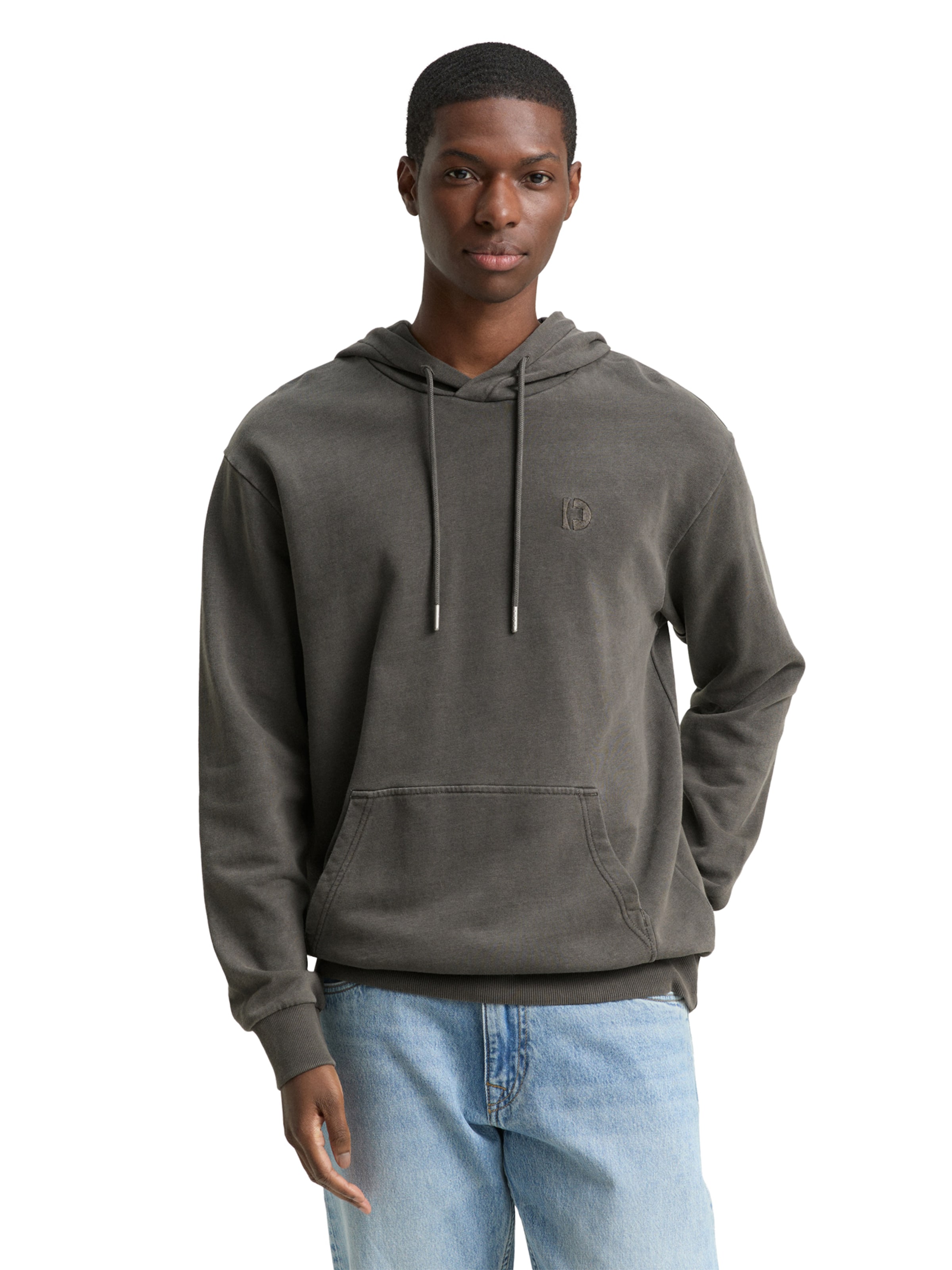 TOM TAILOR DENIM Свитшот в Черный: спереди