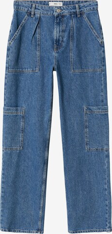Regular Jeans cargo 'NURIA' MANGO en bleu : devant