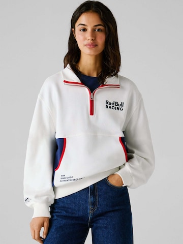 Sweat-shirt Red Bull Racing x Pepe Jeans en blanc : devant