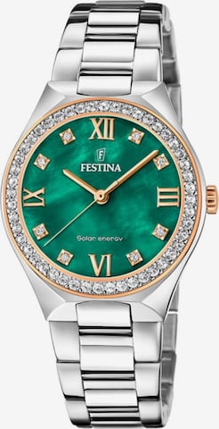 FESTINA Analoog horloge 'Festina - Watch Solar Energy - Quartz watch movement - Watch case width: 35 mm' in Groen: voorkant