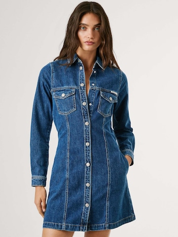 Robe-chemise 'Authentic' Pepe Jeans en bleu : devant