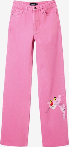 Loosefit Jean 'PINK PANTHER' Desigual en rose : devant