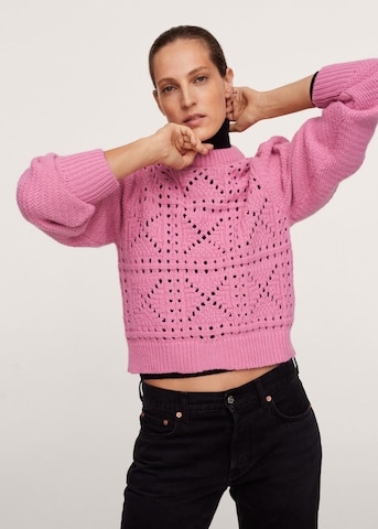 MANGO Sweter 'Polchi' w kolorze różowy