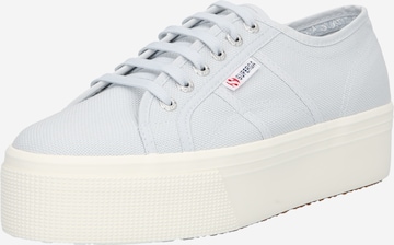 SUPERGA Platform trainers in Grey: front