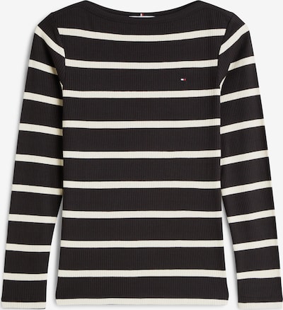 Marškinėliai iš TOMMY HILFIGER, spalva – juoda / vilnos balta, Prekių apžvalga