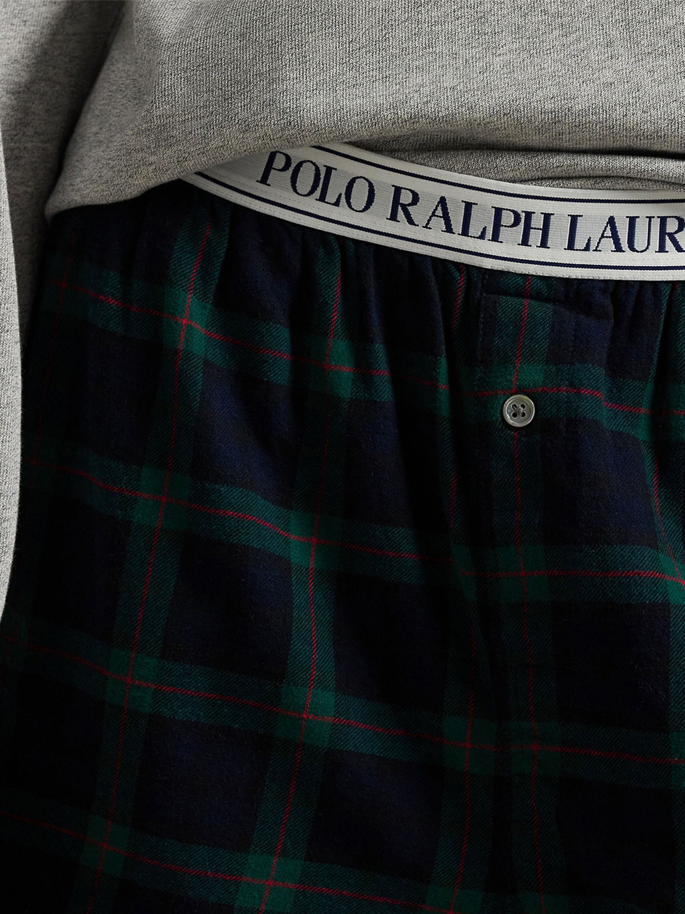 Polo Ralph Lauren Pyjamabroek ' Cozy Flannel ' in Blauw