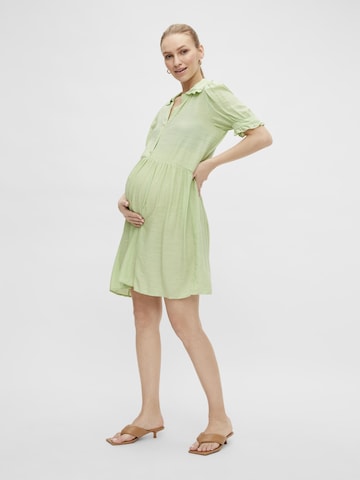 MAMALICIOUS Платье-рубашка 'Evanga' в Зеленый