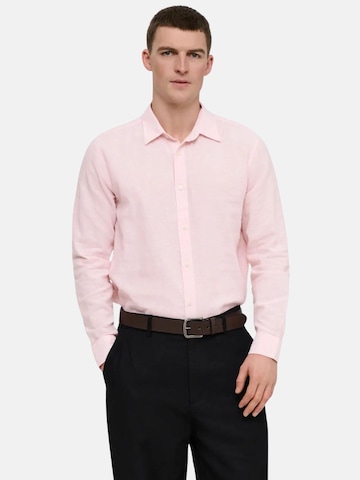 Only & Sons Slim fit Button Up Shirt 'ONSCaiden' in Pink