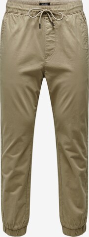 Only & Sons Pants 'LINUS' in Beige: front